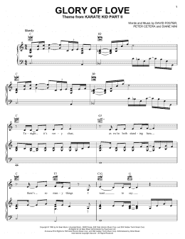 page one of Glory Of Love (Piano, Vocal & Guitar Chords (Right-Hand Melody))
