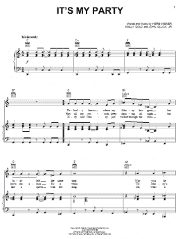 page one of It's My Party (Piano, Vocal & Guitar Chords (Right-Hand Melody))