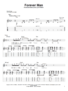 page one of Forever Man (Guitar Tab (Single Guitar))