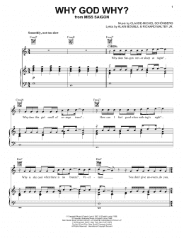 page one of Why God Why? (Piano, Vocal & Guitar Chords (Right-Hand Melody))