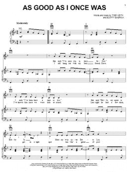 page one of As Good As I Once Was (Piano, Vocal & Guitar Chords (Right-Hand Melody))