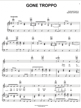 page one of Gone Troppo (Piano, Vocal & Guitar Chords (Right-Hand Melody))
