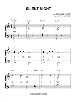 page one of Silent Night (Big Note Piano)