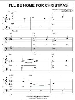 page one of I'll Be Home For Christmas (Big Note Piano)