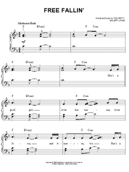 page one of Free Fallin' (Easy Piano)