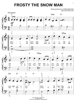 page one of Frosty The Snow Man (Big Note Piano)