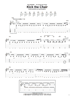 page one of Kick The Chair (Guitar Tab)