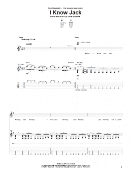 page one of I Know Jack (Guitar Tab)