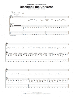 page one of Blackmail The Universe (Guitar Tab)