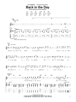 page one of Back In The Day (Guitar Tab)