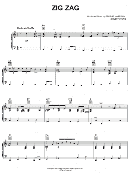 page one of Zig Zag (Piano, Vocal & Guitar Chords (Right-Hand Melody))