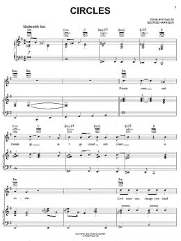 page one of Circles (Piano, Vocal & Guitar Chords (Right-Hand Melody))