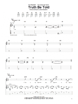 page one of Truth Be Told (Guitar Tab)