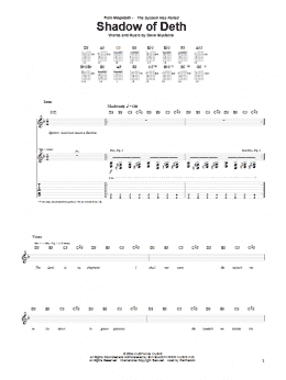 page one of Shadow Of Deth (Guitar Tab)