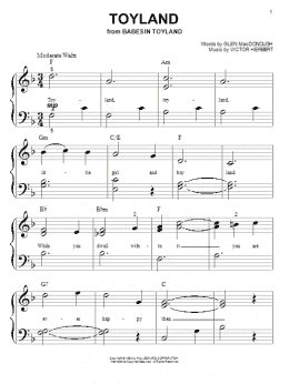 page one of Toyland (from Babes In Toyland) (Big Note Piano)