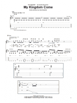 page one of My Kingdom Come (Guitar Tab)