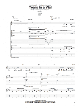 page one of Tears In A Vial (Guitar Tab)