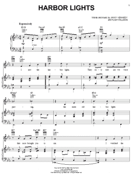 page one of Harbor Lights (Piano, Vocal & Guitar Chords (Right-Hand Melody))