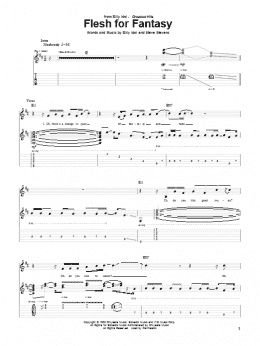 page one of Flesh For Fantasy (Guitar Tab)