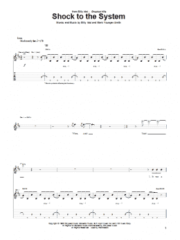 page one of Shock To The System (Guitar Tab)