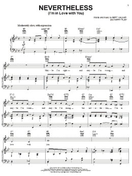 page one of Nevertheless (I'm In Love With You) (Piano, Vocal & Guitar Chords (Right-Hand Melody))