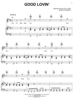 page one of Good Lovin' (Piano, Vocal & Guitar Chords (Right-Hand Melody))