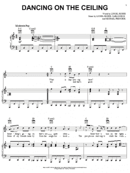 page one of Dancing On The Ceiling (Piano, Vocal & Guitar Chords (Right-Hand Melody))
