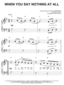 page one of When You Say Nothing At All (Big Note Piano)