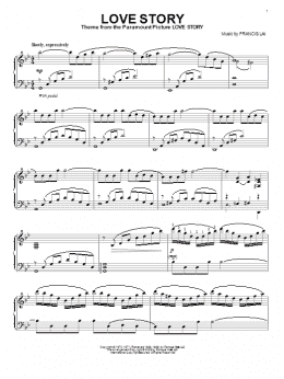 page one of Love Story (Piano Solo)