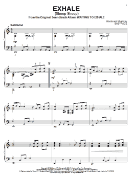 page one of Exhale (Shoop Shoop) (Piano Solo)