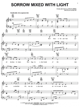 page one of Sorrow Mixed With Light (Piano, Vocal & Guitar Chords (Right-Hand Melody))
