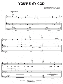page one of You're My God (Piano, Vocal & Guitar Chords (Right-Hand Melody))