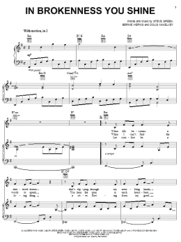 page one of In Brokenness You Shine (Piano, Vocal & Guitar Chords (Right-Hand Melody))
