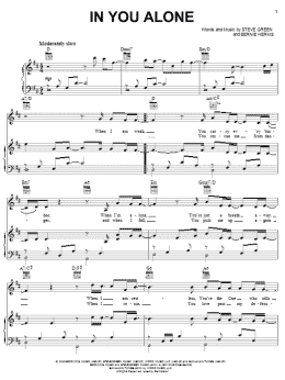 page one of In You Alone (Piano, Vocal & Guitar Chords (Right-Hand Melody))