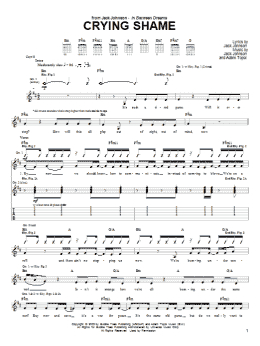 page one of Crying Shame (Guitar Tab)