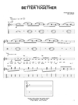 page one of Better Together (Guitar Tab)