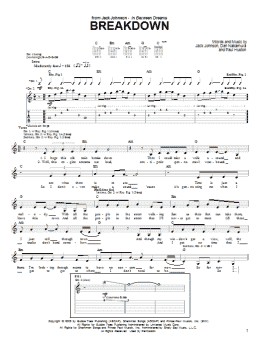 page one of Breakdown (Guitar Tab)
