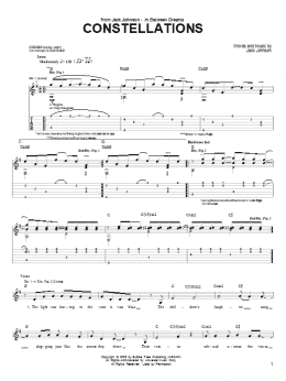 page one of Constellations (Guitar Tab)