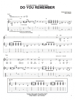 page one of Do You Remember (Guitar Tab)
