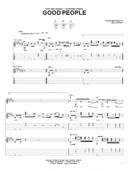 page one of Good People (Guitar Tab)