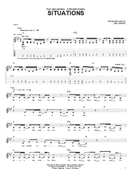 page one of Situations (Guitar Tab)