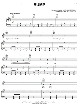 page one of Bump (Piano, Vocal & Guitar Chords (Right-Hand Melody))