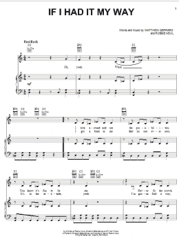 page one of If I Had It My Way (Piano, Vocal & Guitar Chords (Right-Hand Melody))