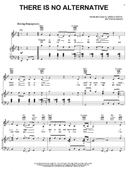 page one of There Is No Alternative (from Ice Princess) (Piano, Vocal & Guitar Chords (Right-Hand Melody))