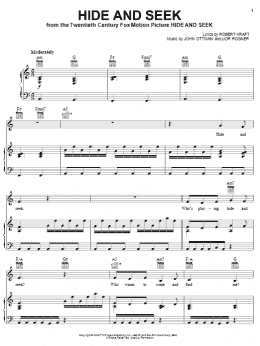 Hide & Seek Sheet Music by Robert Kraft for Piano/Keyboard and Voice