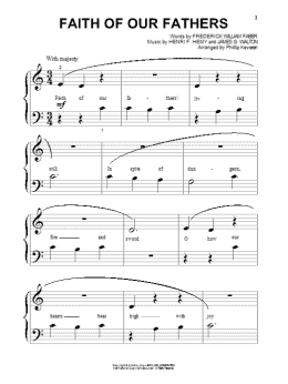 page one of Faith Of Our Fathers (arr. Phillip Keveren) (Beginning Piano Solo)