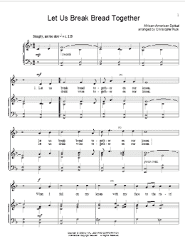 page one of Let Us Break Bread Together (Piano & Vocal)