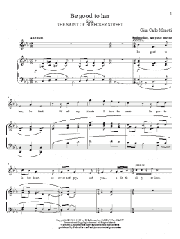 page one of Be Good To Her (Piano & Vocal)