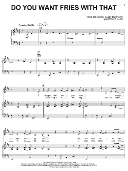 page one of Do You Want Fries With That (Piano, Vocal & Guitar Chords (Right-Hand Melody))