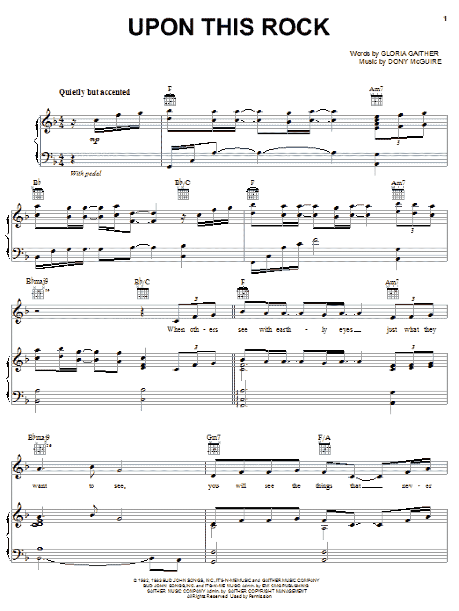 Upon This Rock (Piano, Vocal & Guitar Chords (Right-Hand Melody))